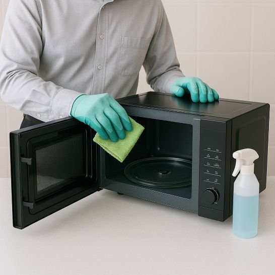 Microwave cleaning