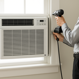 Window AC installation